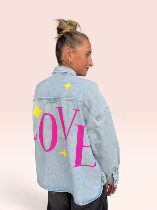 Dámské tričko "LOVE & STAR" modré