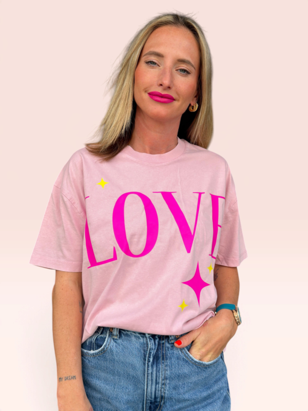 Dámské tričko "LOVE & STAR" modré